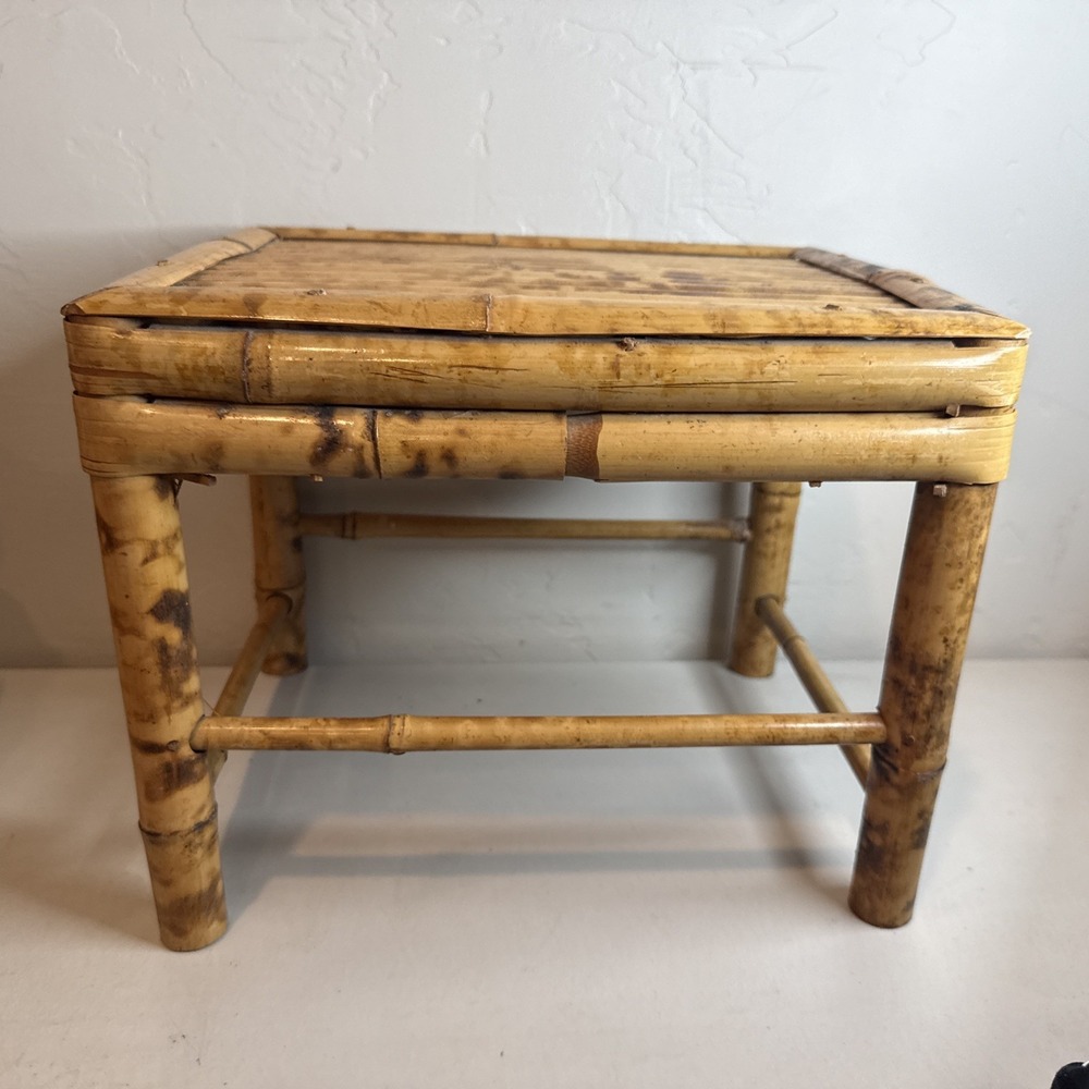 Vintage 1970s Boho Bamboo Rattan Made In People's Republic Of China Furniture